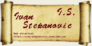 Ivan Stepanović vizit kartica